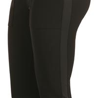 Stretch-knit side seams create a flattering silhouette