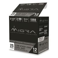 Migra Stack Load Steel Shot, 12 Gauge, 3, #2/#4, 1 1/4 oz., 25 Rounds -  718943, 12 Gauge Shells at Sportsman's Guide