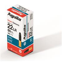Aguila Sniper Subsonic, .22LR, LRN, 60 Grain, 50 Rounds