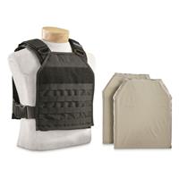Premier Classic Plate Carrier Vest with  2  Level IIIA 10x12  Soft Armor Panels