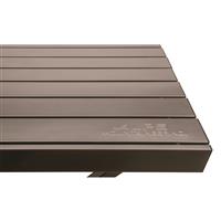 Aluminum fold-up tabletop.