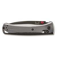 Aluminum handle with intricately detailed milling
