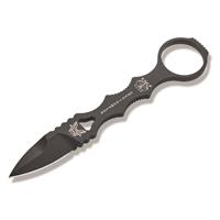 2.22" single-edge spear-point blade with black coating
