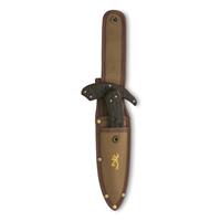 Includes nylon sheath to hold both pieces