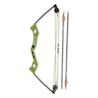 Comes ready to shoot with finger rollers, arrow rest, and (2) Safetyglass™ arrows