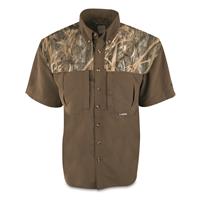 Drake Waterfowl Men's Vented Wingshooter's Shirt, Short Sleeve, Two-tone Camo