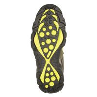 Lugged rubber outsole grips the trail