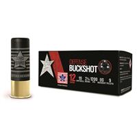 Stars And Stripes 12 Gauge 00 Buckshot, 2 3/4&quot;, 9 Pellet, 10 Rounds