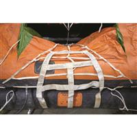 2 doors with strap hand-holds for easy exit and entry