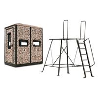 Hawk Double Box Blind with 10  Elite Tower