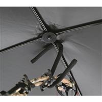 Durable aluminum hubs with strong, flexible fiberglass poles. Includes Bow Hanger.