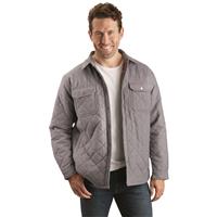 Guide Gear Men's Quilted Flannel Camp Shirt Jacket, Charcoal Heather