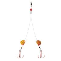 Clam Pro Tackle Fluorocarbon BigTooth Rig, Size 2, Gold