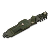 MOLLE-compatible nylon sheath with utility pocket