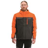 Grundens Men's Transmit Waterproof Jacket, Red Orange