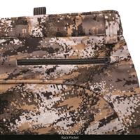 Zippered back pocket