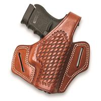 Cebeci Arms Leather Basketweave BeltSlide OWB Pancake Holster Glock 1722 Right Hand