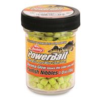 Berkley PowerBait® Chroma-Glow Panfish Nibbles, Glow/chartreuse