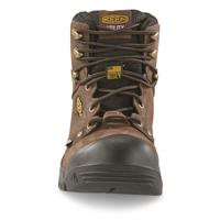 KEEN Utility Men's Independence 6" Waterproof Safety Toe Work Boots, Dark Earth/black