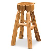 Fireside Lodge Cedar Log Slab Barstool