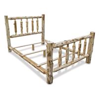 Fireside Lodge Voyageur White Cedar Log Bed In A Box, Queen