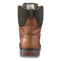 Rocky Men's Worksmart USA 8" Waterproof Safety Toe Work Boots, Brown