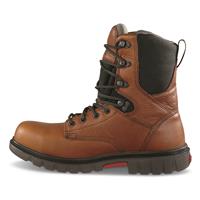 Rocky Men's Worksmart USA 8" Waterproof Safety Toe Work Boots, Brown