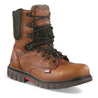 Rocky Men's Worksmart USA 8" Waterproof Safety Toe Work Boots, Brown