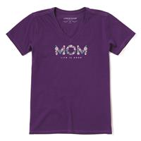 Life Is Good Women&#039;s Wildflower Mom Crusher Lite Vee Shirt