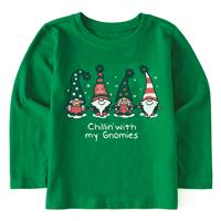 Life Is Good Toddler Chillin&#039; With My Gnomes Family Crusher Shirt