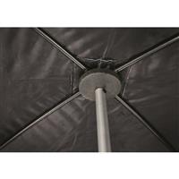 Snow support pole nests under center hub