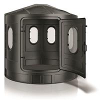 Large door with slide-lock seal for easy in/out