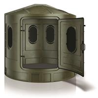 Large door with slide-lock seal for easy in/out