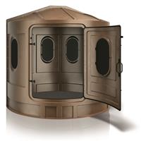 Large door with slide-lock seal for easy in/out