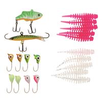 Eagle Claw Pro Series Walleye Ice Lure Kit, 20 Piece