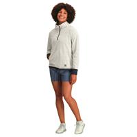 Outdoor Research Women's Trail Mix Quarter-zip Pullover, Snow/navel Blue