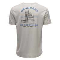 Grundens Mens Linear Wave Short Sleeve Tech Tee