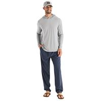 Free Fly Men's Bamboo Shade Hoodie, Heather Aspen Gray