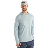 Free Fly Men's Bamboo Shade Hoodie, Heather Ocean