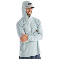 Free Fly Men's Bamboo Shade Hoodie, Heather Ocean