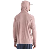 Free Fly Men's Bamboo Shade Hoodie, Heather Adobe Red