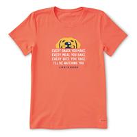 Life Is Good Women&#039;s I&#039;ll Be Watching You Yellow Lab Crusher Tee