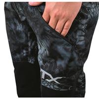 Angled zippered drop pockets