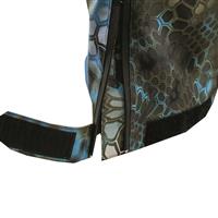 Thigh-length leg zippers with hook-and-loop cuff adjustment