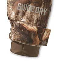 Adjustable hook-and-loop cuffs with internal storm cuff