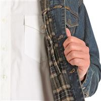 Wrangler Men's Conceal and Carry Blanket Lined Denim Jacket, Denim/charcoal