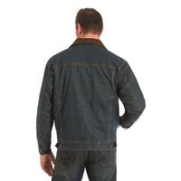 Wrangler Men's Conceal and Carry Blanket Lined Denim Jacket, Denim/charcoal