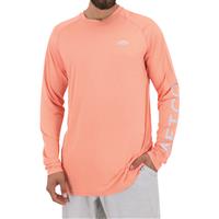 AFTCO Samurai Long-Sleeve Sun Protection Shirt, Desert Coral Heather