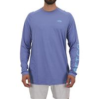 AFTCO Samurai Long-Sleeve Sun Protection Shirt, Brillant Blue Heather