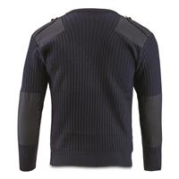 Italian Police Surplus Wool V-Neck Commando Sweater, New